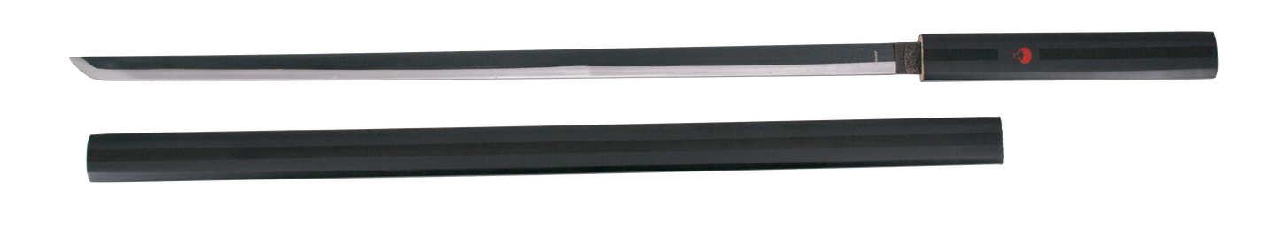 Katana S0277BK Sasuke Uchiha de Naruto réplica no oficial de 99,5 cm hoja de acero negra, vaina negra, vaina y mango hechos en aluminio. Ref. S0277BK