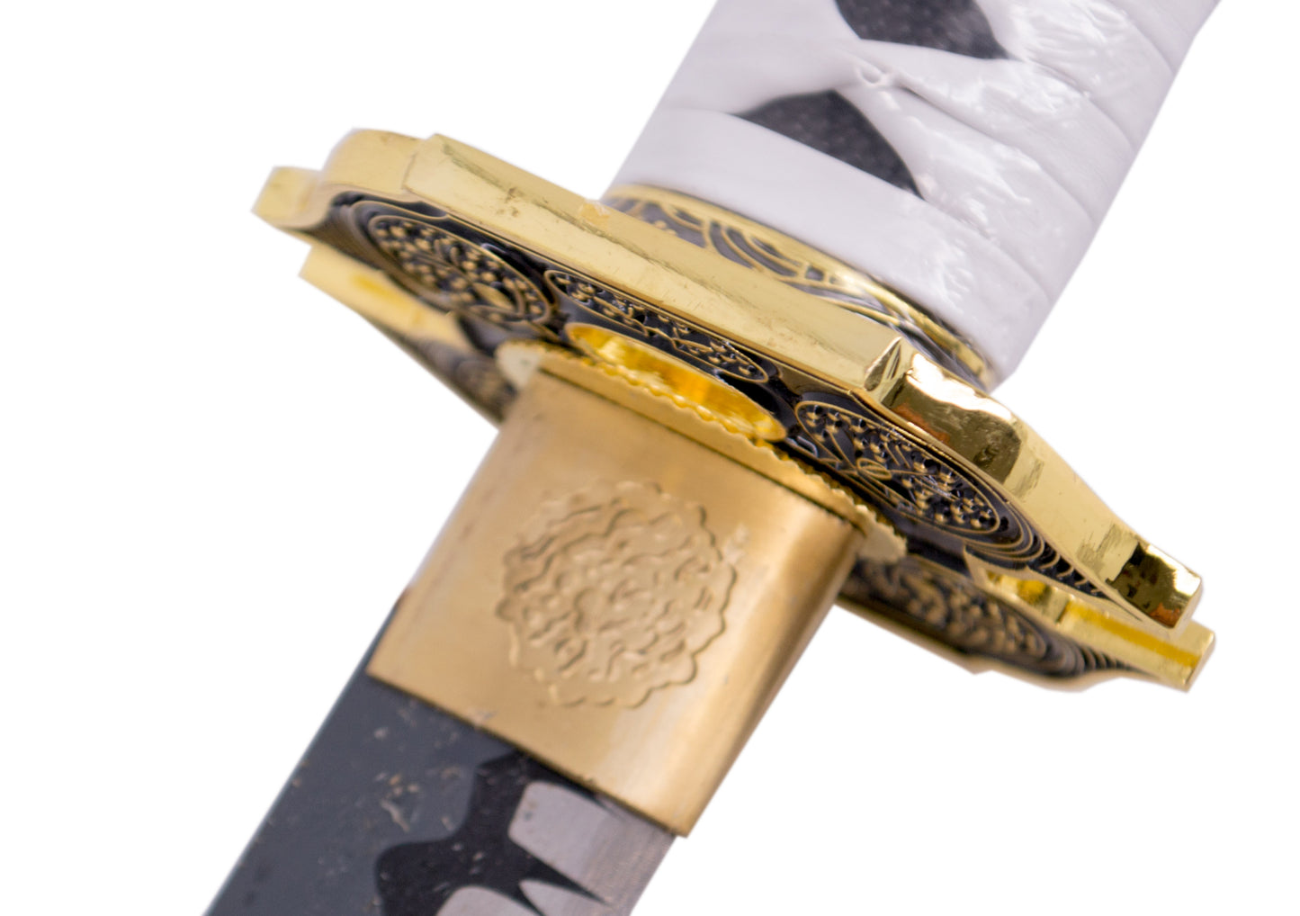 Katana Funcional S0314H de Vergil Yamato de Devil May Cry 5, réplica no oficial de 104,5 cm hoja de acero con imprimación en la hoja, vaina de madera forrada con piel negra
