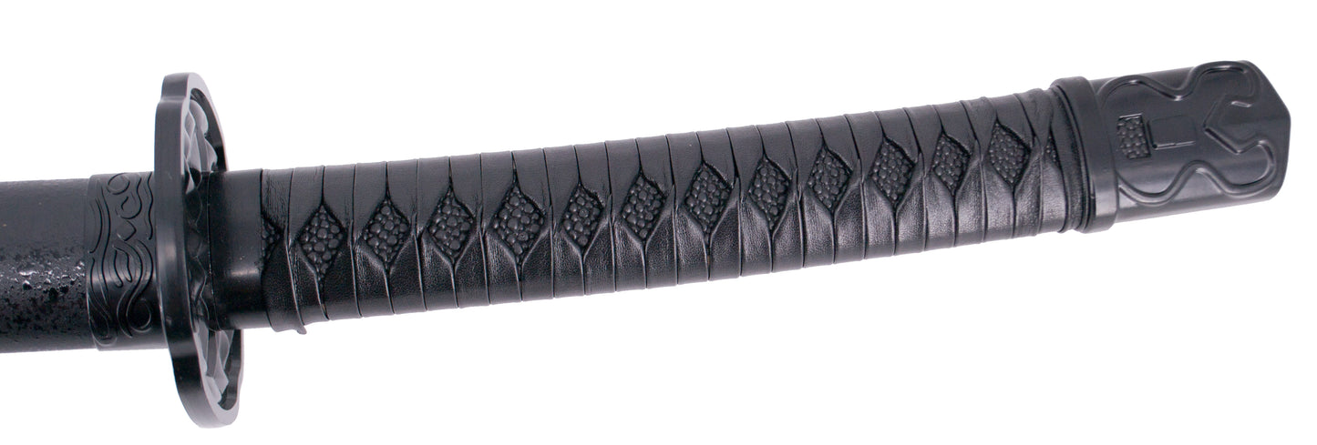Katana S2028 Katana River's Blood de Elden Ring, réplica no oficial, de 103,5 cm hoja de acero acabada en negro con detalles rojos y blancos, con vaina negra y mango encordado de polipiel negra. Ref. S2028