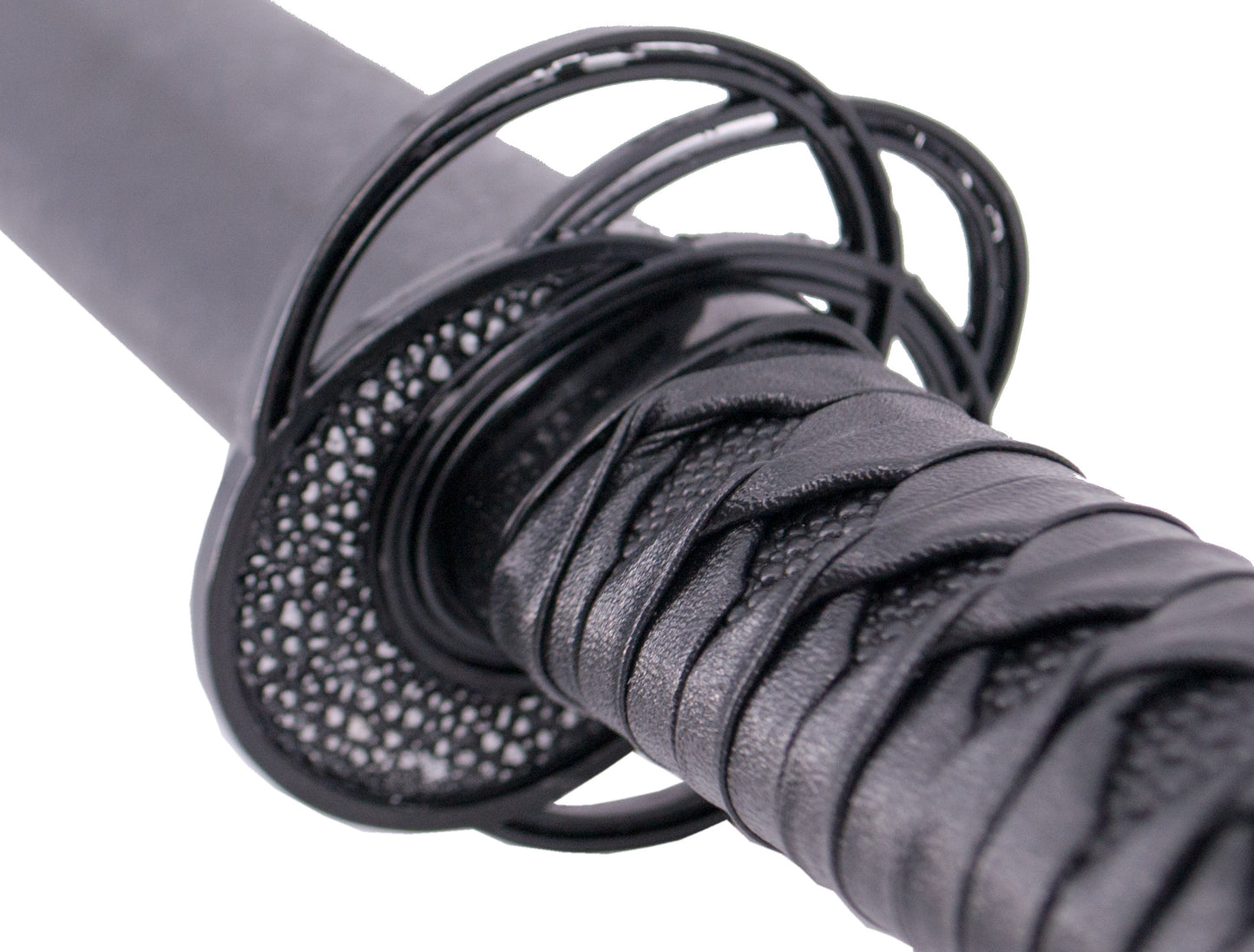 Katana S2029 Katana Moonveil de Elden Ring, réplica no oficial, de 105,5 cm hoja de acero acabada en negro con detalles blancos, con vaina negra y mango encordado de polipiel negra. Ref. S2029