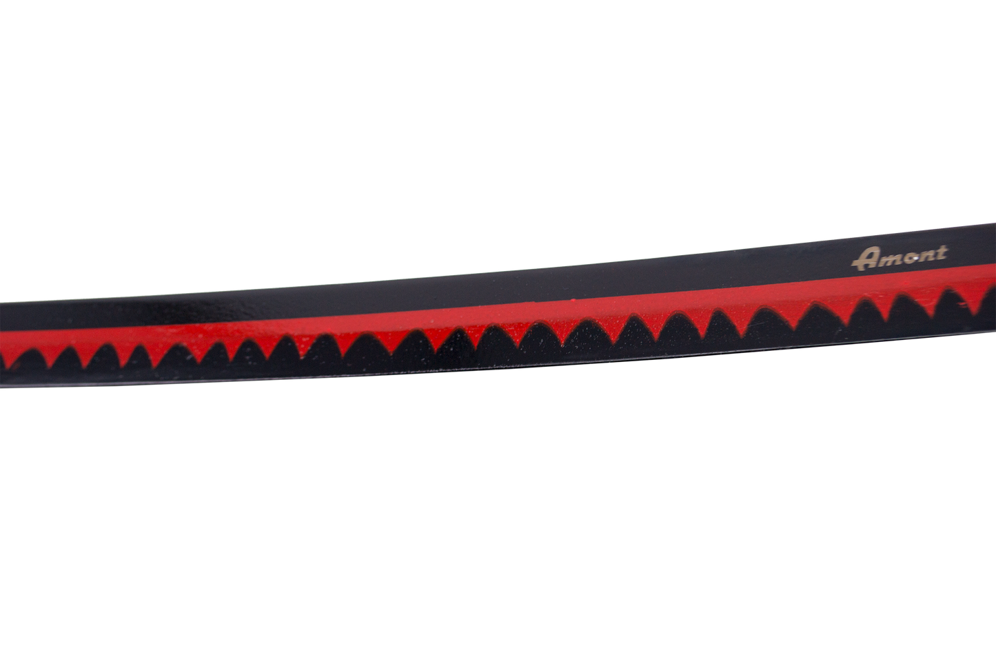 Katana S5015 Shusui de Zoro de One Piece réplica no oficial de 100 cm hoja de acero negra con dentado en rojo, mango con encordado negro con soporte. Ref. S5015