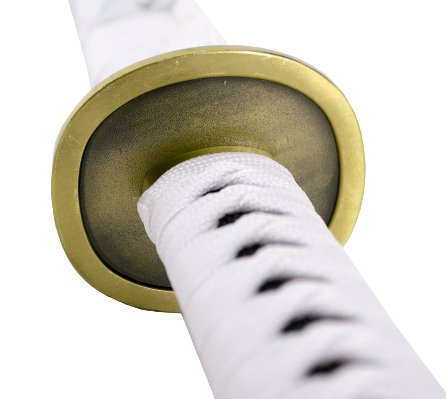 Katana S5021 Shusui Wado Ichimonji de Zoro de One Piece réplica no oficial de 103 cm hoja de acero acabado negro con el corte en satinado, mango con encordado blanco, con soporte. Ref. S5021