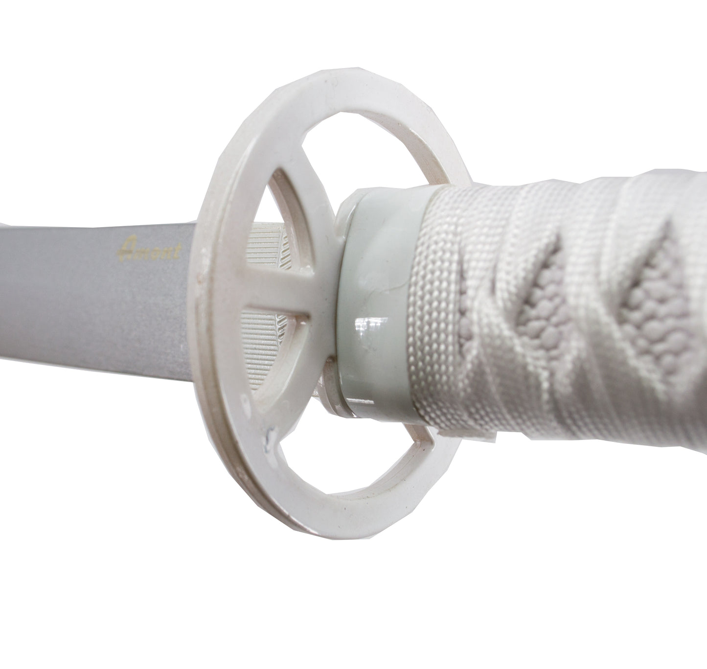 Katana S5065 Kuchiki Rukia de Bleach réplica no oficial de 104 cm hoja de acero bambú, vaina blanca, mango encordado blanco. Ref. S5065
