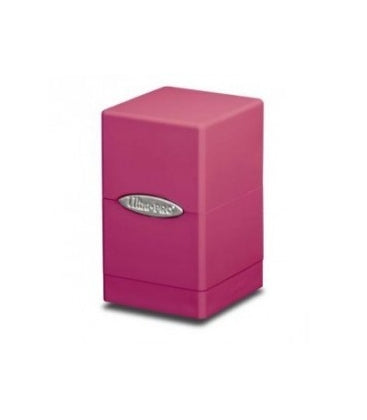 Caja de mazo Satin Tower Ultra Pro. Para 100 cartas. Color Rosa Brillante