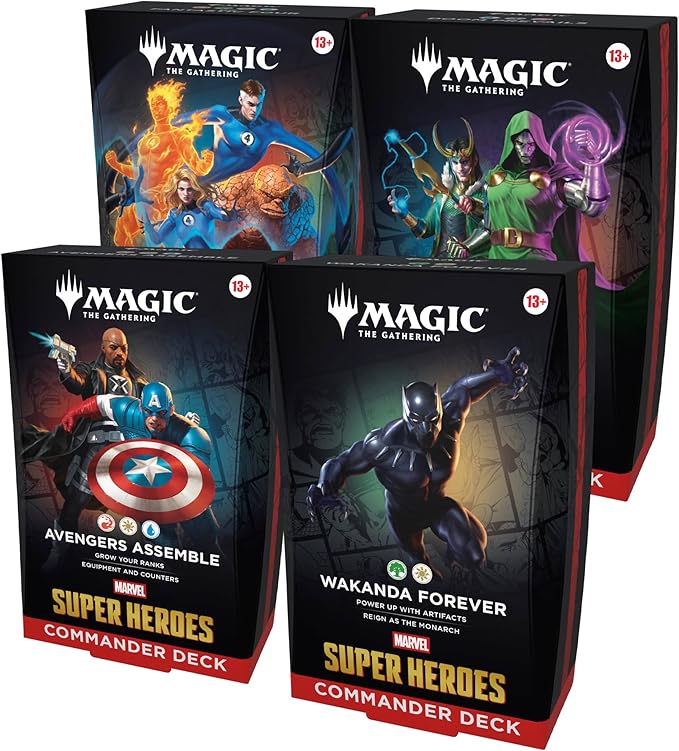 MTG - COMMANDER DISPLAY (4 MAZOS) MARVEL SUPER HEROES (RESERVA)