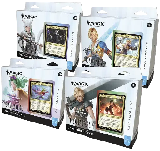 MTG - FINAL FANTASY COLLECTOR'S COMMANDER DECK DISPLAY (4 DECKS)