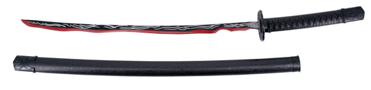 Katana S2028 Katana River's Blood de Elden Ring, réplica no oficial, de 103,5 cm hoja de acero acabada en negro con detalles rojos y blancos, con vaina negra y mango encordado de polipiel negra. Ref. S2028