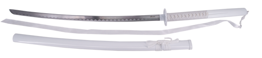 Katana S5012 Kuchiki Rukia de Bleach réplica no oficial de 110 cm hoja de acero, vaina blanca, mango encordado blanco. Ref. S5012