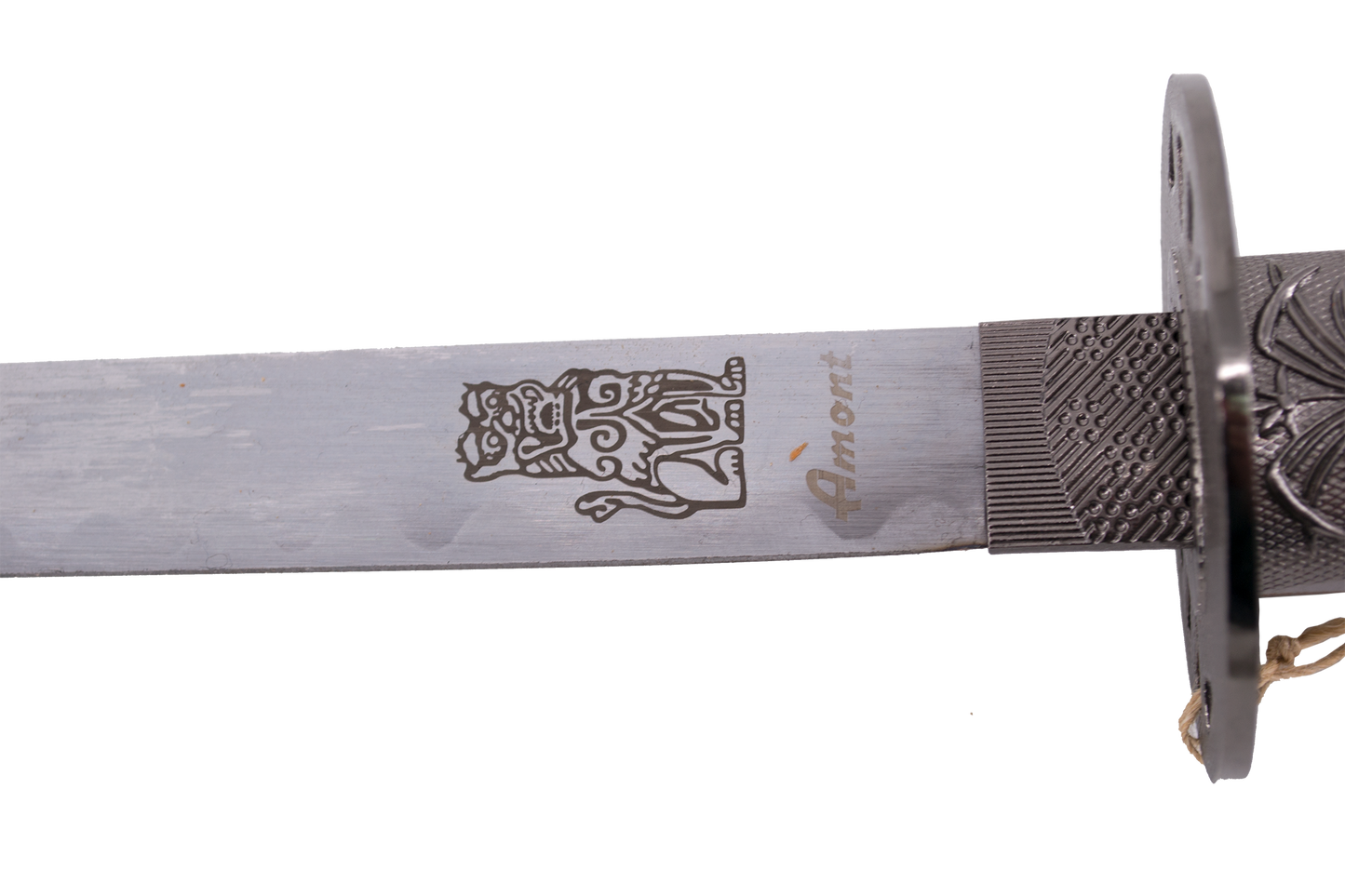 Katana S5014 Hattori Hanzo Kill Bill "La novia" réplica no oficial de 103 cm hoja de acero, mango con encordado negro con soporte, detalle de león en vaina y hoja. Ref. S5014