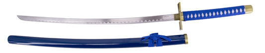 Katana S5023 de Grimmjow Jaegerjaquez de Bleach réplica no oficial de 104 cm hoja de acero, vaina azul, mango encordado azul. Ref. S5023