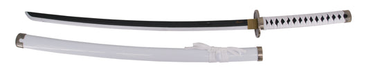 Katana S5028 Shusui Wado Ichimonji de Zoro de One Piece réplica no oficial de 104 cm hoja de bambú acabado negro con el corte en satinado, mango con encordado blanco. Ref. S5028