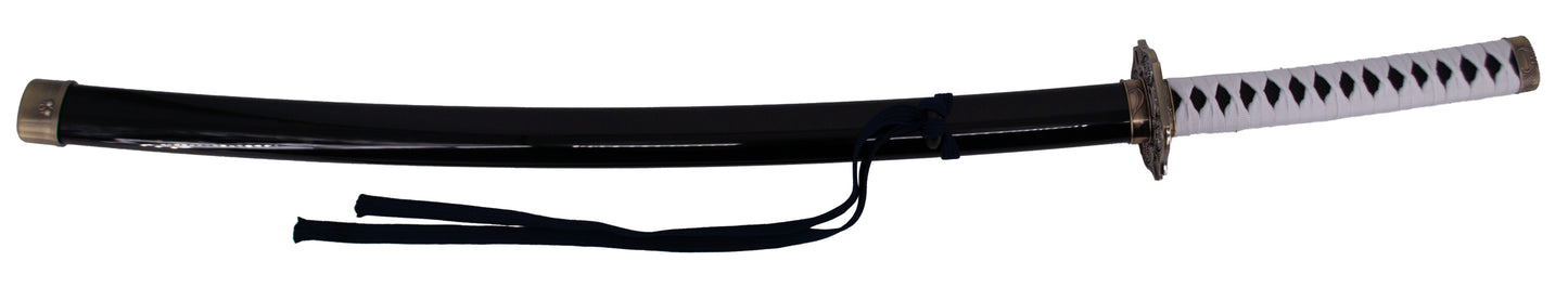 Katana S5079 de Vergil Yamato de Devil May Cry 5, réplica no oficial de 101 cm hoja de bambú con imprimación en la hoja, vaina de plástico negro, mango encordado blanco. Ref. S5079