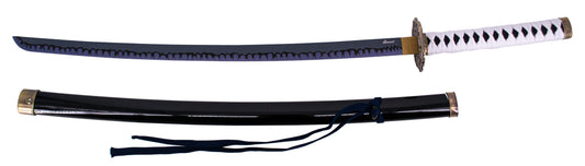 Katana S5079 de Vergil Yamato de Devil May Cry 5, réplica no oficial de 101 cm hoja de bambú con imprimación en la hoja, vaina de plástico negro, mango encordado blanco. Ref. S5079