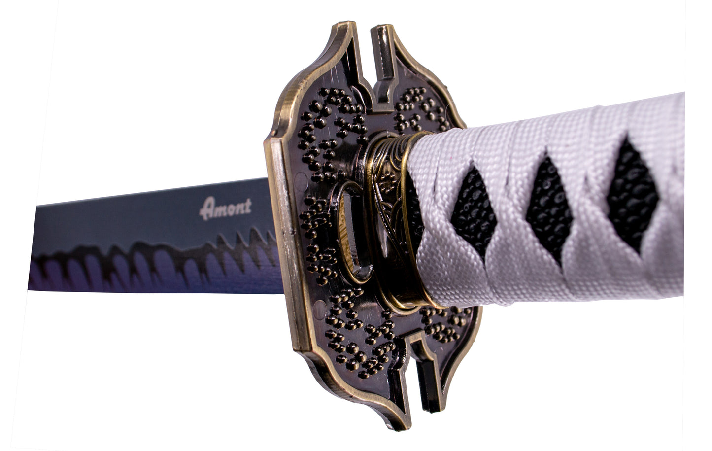 Katana S5079 de Vergil Yamato de Devil May Cry 5, réplica no oficial de 101 cm hoja de bambú con imprimación en la hoja, vaina de plástico negro, mango encordado blanco. Ref. S5079