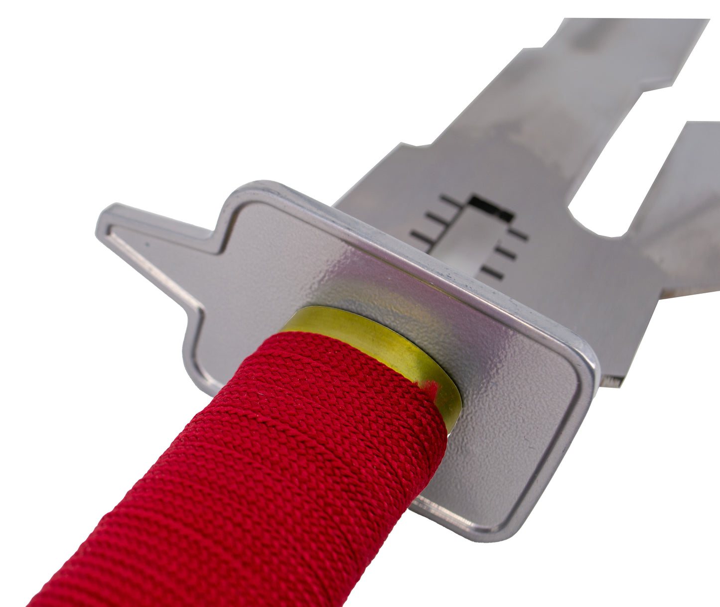 Lanza de cielo invertida S7008 de Toji de Jujustu Kaisen de 67 cm, réplica no oficial. Mango encordado en rojo y una hoja de acero de 40 cm acabada en satinado. Ref. S7008