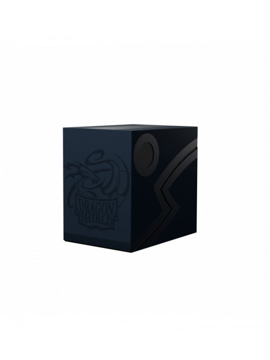 Caja de mazo Deck Box DS Double Shell Azul/Negro Dragon Shield