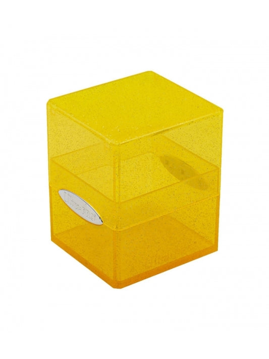 Caja de mazo - Satin Cube - Deck Box - Glitter Amarillo - Ultra Pro