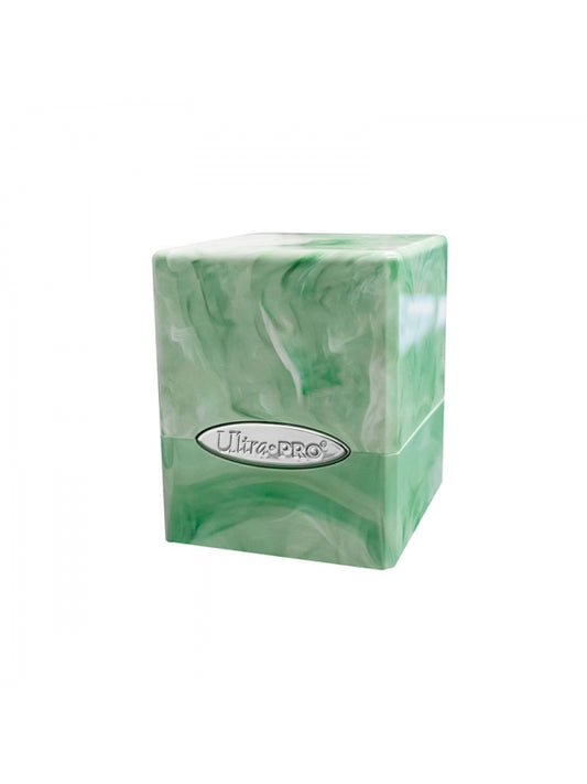 Caja de mazo Satin Cube Marble Verde Lima / Blanco - Ultra Pro