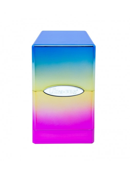Caja de mazo Satin Tower Color Hi-Gloss - Rainbow para 100 cartas - Ultra Pro