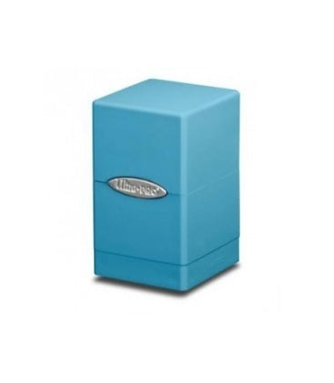 Caja de mazo Satin Tower Deck Box Azul Claro Ultra Pro.