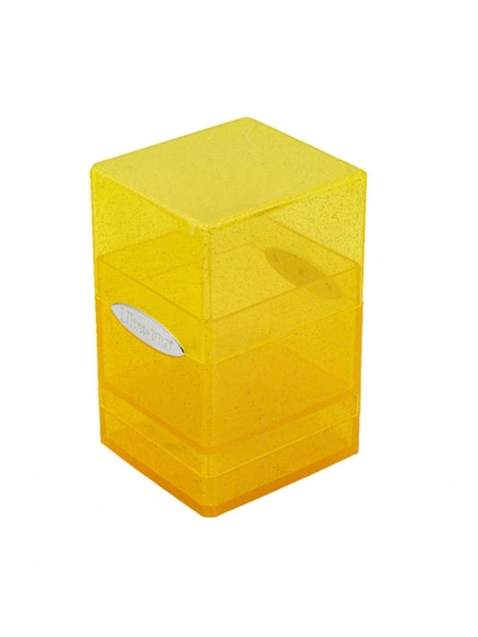 Caja de mazo - Satin Tower Deck Box - Glitter Amarillo - Ultra Pro