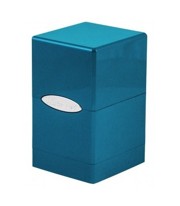 Caja de mazo Satin Tower Ice Deck Box Azul Ultra Pro.