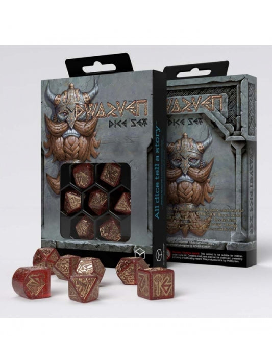 Dados Dwarven Joyas (7 unidades) - Q Workshop