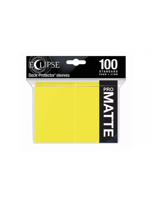 Fundas Eclipse Matte Standard Ultra Pro Color Lemon Yellow - Paquete de 100