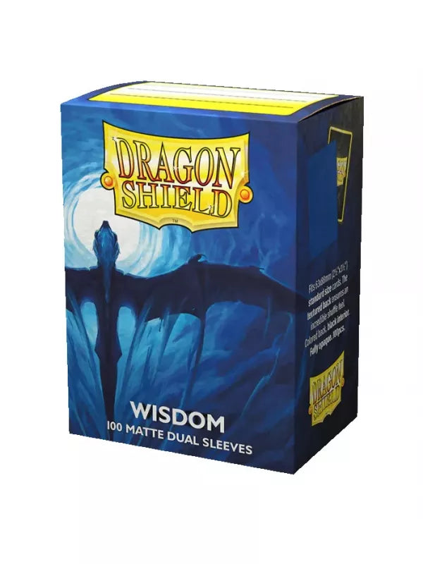 Fundas Standard 63 mm x 88 mm Dual Matte Wisdom Azul (100 fundas) Dragon Shield