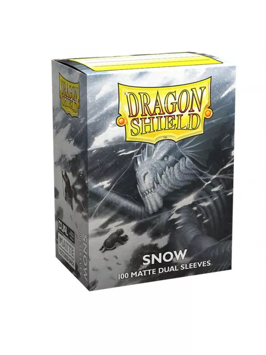 Fundas Standard Dual Matte Snow Nirin Blanco (100 fundas) Dragon Shield.