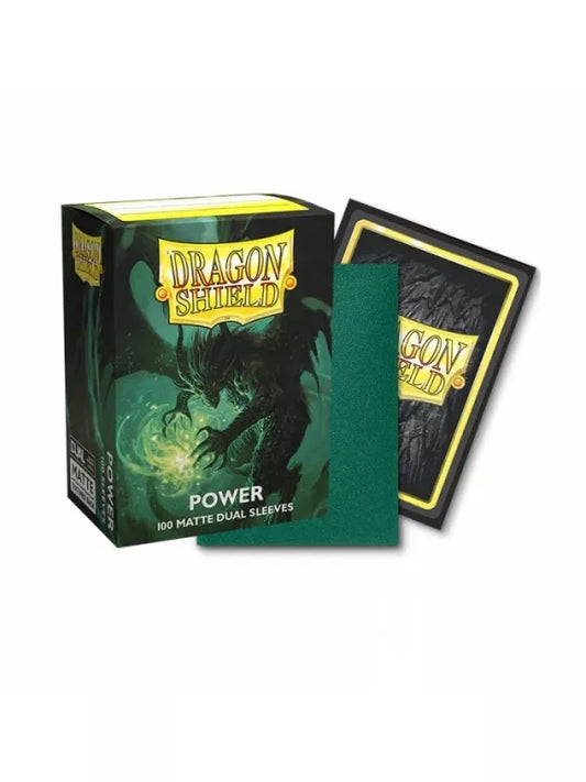 Fundas Standard Matte - 63mm x 88mm Metallic Green / Power - Dragon Shield