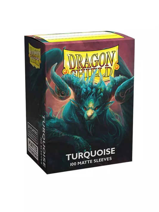 Fundas Standard Matte Turquesa Atebeck (100 fundas) Dragon Shield.