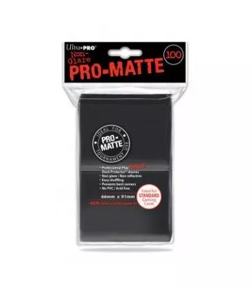 Fundas Standard Pro Matte Negro (100 fundas) Ultra Pro.