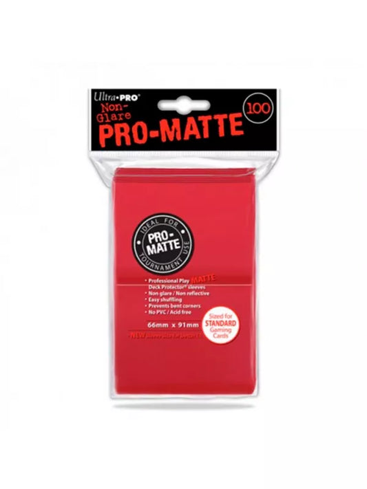 Fundas Standard Pro Matte Rojo (100 fundas) Ultra Pro.