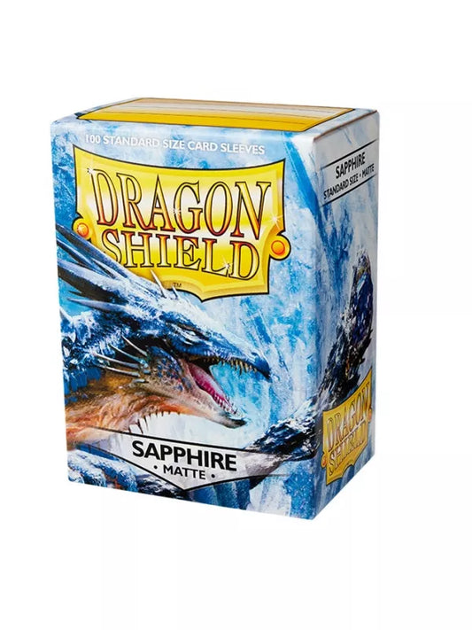 Fundas Standard Sapphire Matte Color Azul (100 fundas) Dragon Shield.